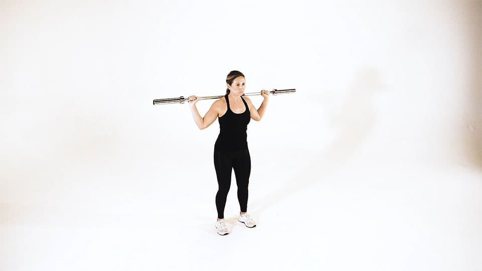 Barbell Rear Military Press Demonstration