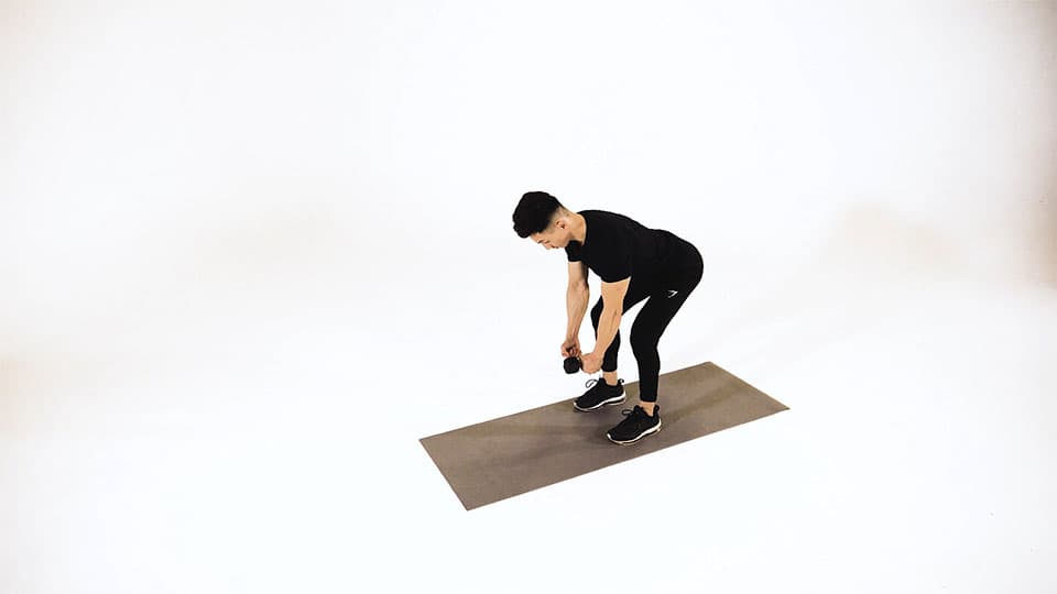 Dumbbell One-Arm Bent-Over Reverse Fly Demonstration