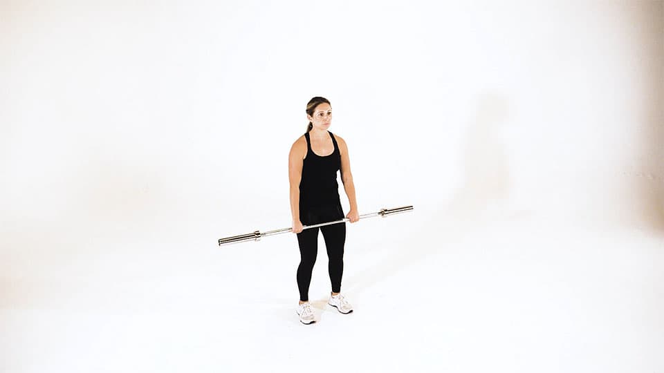 Barbell High Front Raise Demonstration