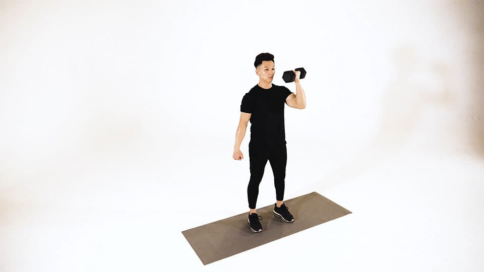 Dumbbell One-Arm Arnold Press Demonstration