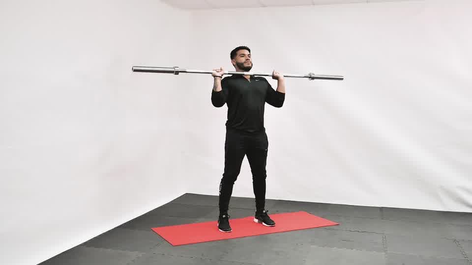Barbell Alternating Press Demonstration