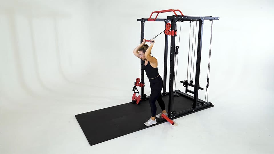 Cable High Pulley Tricep Extension Demonstration