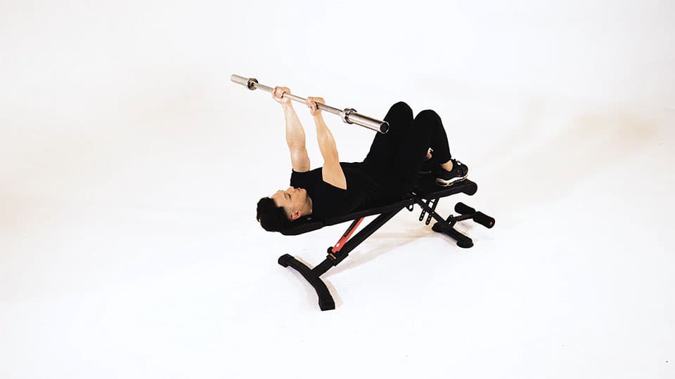 Barbell Skull Crusher (Reverse Grip) Demonstration