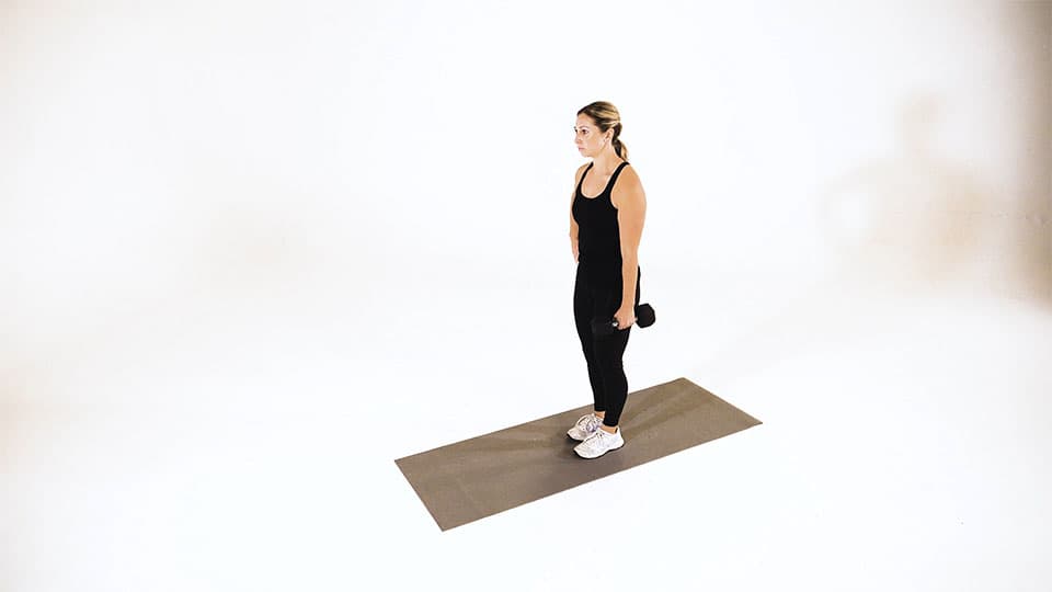 Dumbbell Single-Leg Squat Demonstration