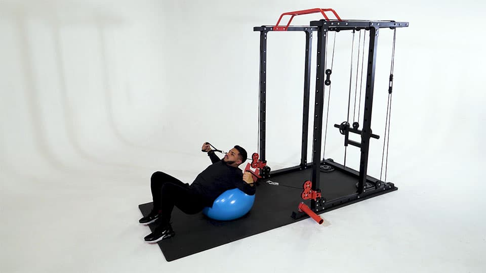 Cable Incline Fly (Stability Ball) Demonstration