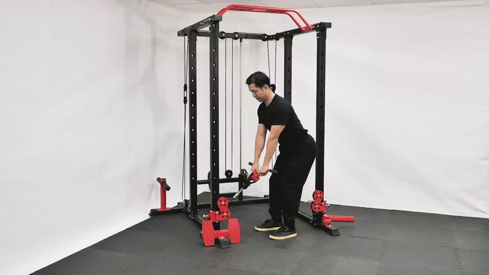Cable V-Bar Row Demonstration