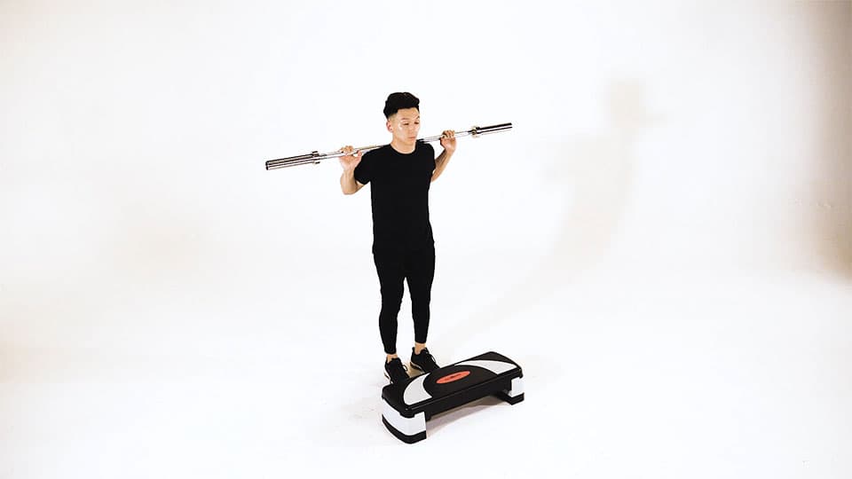 Barbell Step-Up Demonstration