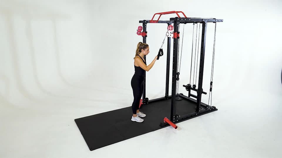 Cable One-Arm Tricep Pushdown Demonstration