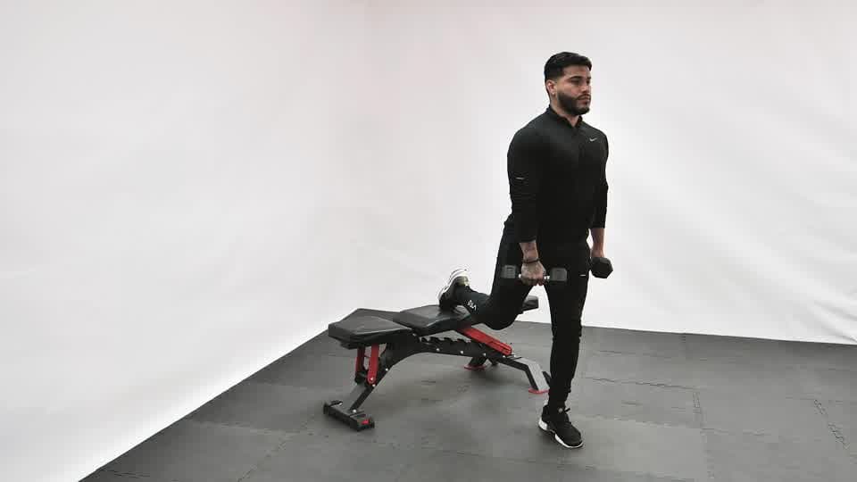 Dumbbell Bulgarian Split Squat Demonstration