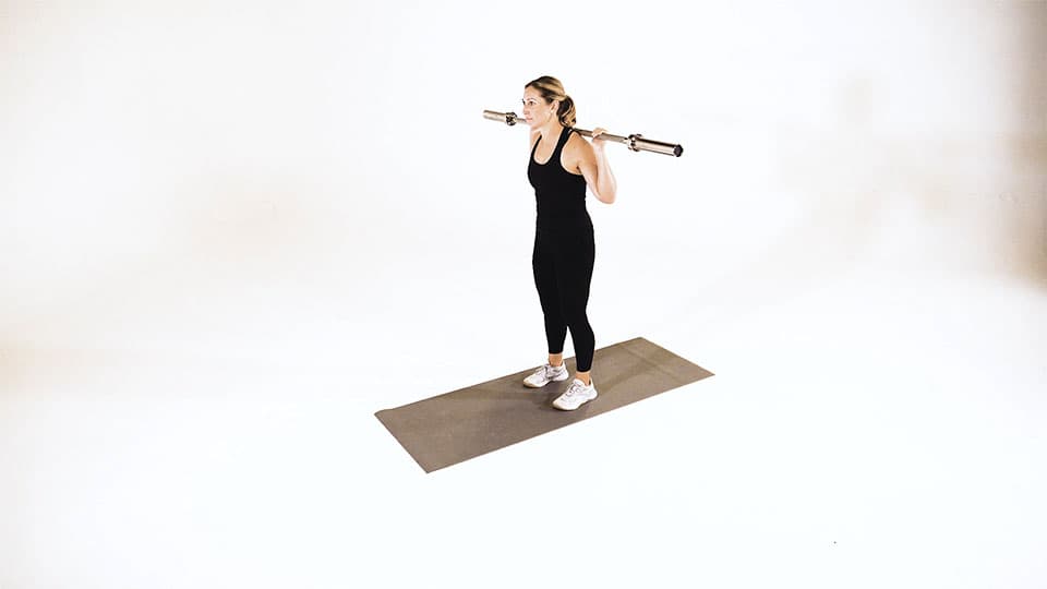 Barbell Standing Calf Raise Demonstration