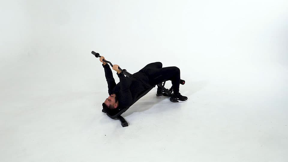 EZ Bar Decline Tricep Extension Demonstration