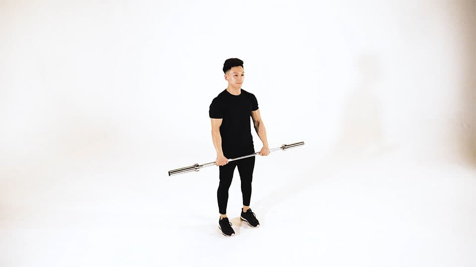 Barbell Front Raise Pullover Demonstration