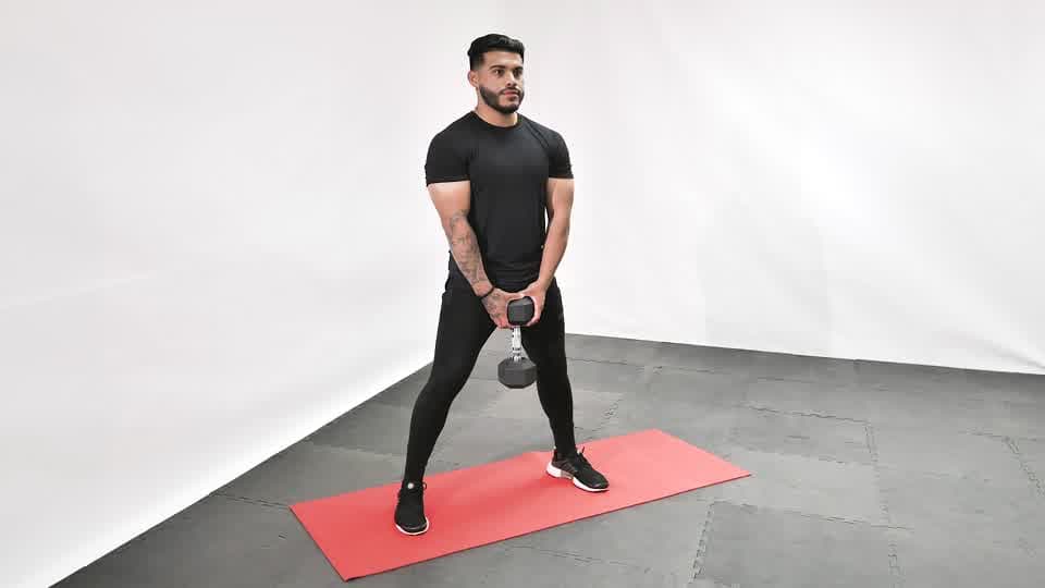 Dumbbell Plie Squat Demonstration