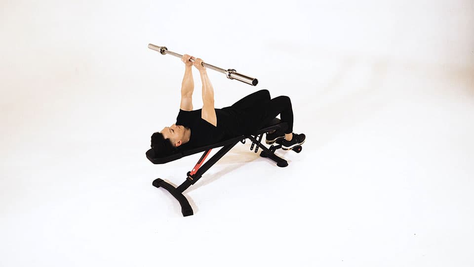 Barbell Tricep Press (Supine) Demonstration