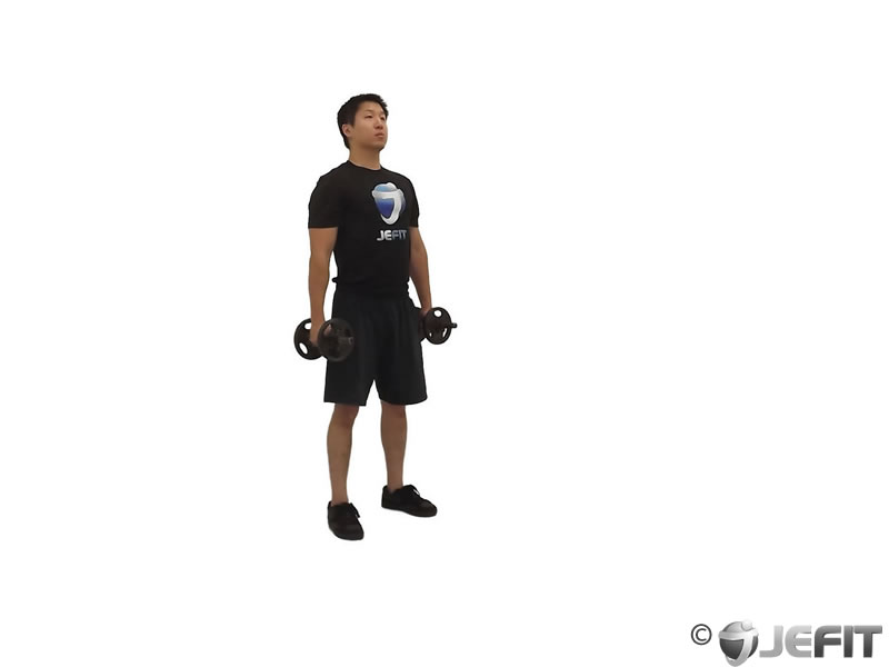 Dumbbell Forward Lunge with Bicep Curl - Exercise Database | Jefit ...