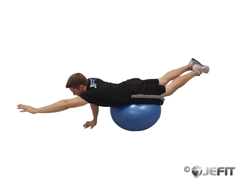 Exercise Ball Alternating One Arm Bridge - Exercise Database | Jefit ...