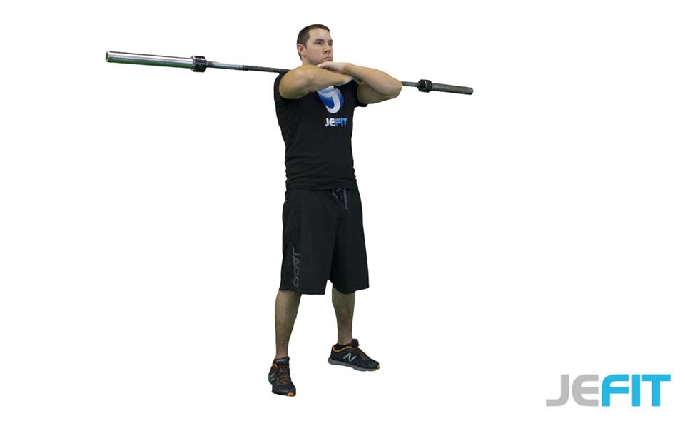 Crossed-Arm Barbell Front Squat - Muscle & Fitness
