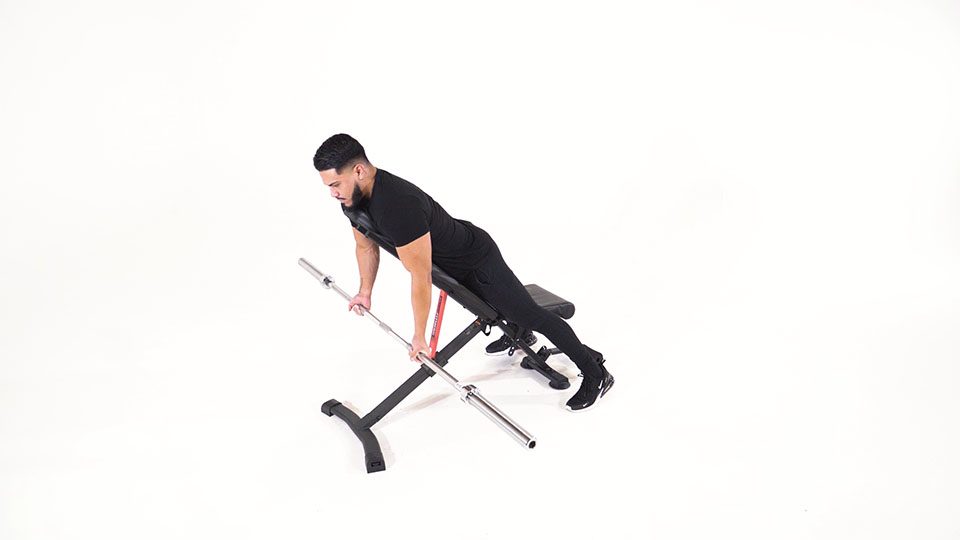 Prone incline wide-grip upright row exercise instructions and video