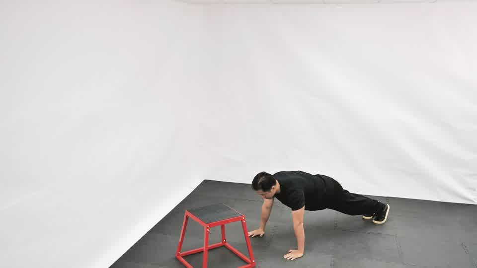 Push-Up to Box Jump exercise