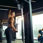 woman working out at the gym